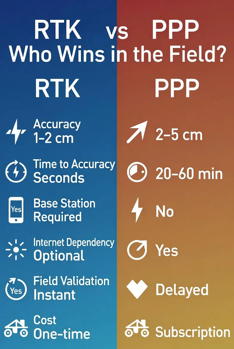 RTK vs. PPP Showdown: The Real-Time Positioning Battle You Need to Win