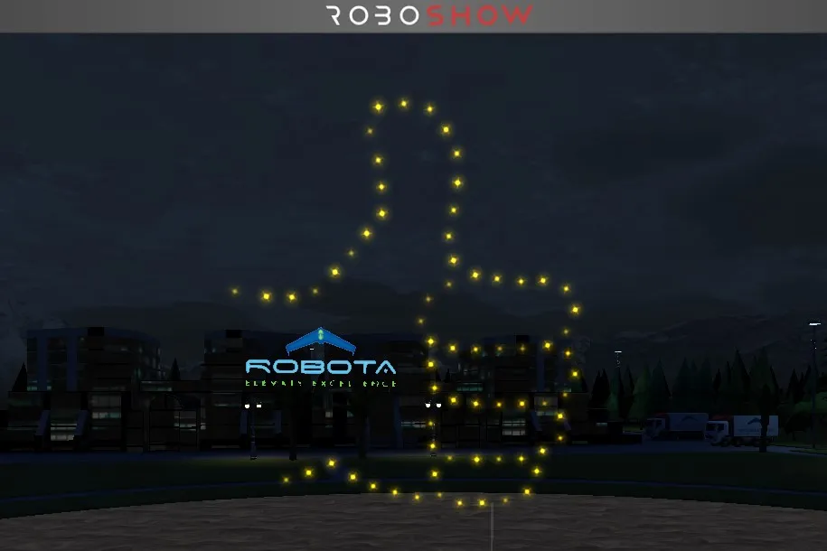RoboShow drone light show design software timeline editor